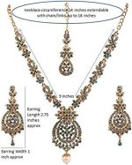 Touchstone Indian Bollywood Gorgeous intricate Workmanship Sparkling Rhinestone crystal wedding Designer Jewelry Necklace Set In Gold or Silver Tone For Women. - Image 2